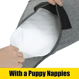 Гігієнічні труси/комбінезон для собак WanTalk Full Body Dog Diaper, Grey, 2XL - мініатюра 7
