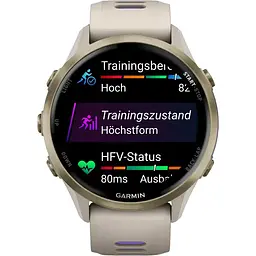 Смарт-годинник Garmin Forerunner 970 Soft Gold Titanium with French Gray Case and French Gray/Translucent Indigo Band (010-02969-12) [142389] - мініатюра 6