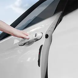 Захисні протиударні смуги Citroen 15х147 мм Гума (наклейки) Чорні 4 шт на скотчі (Завод) - мініатюра 5