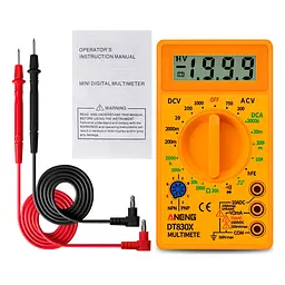 Цифровий мультиметр ANENG AN-DT830X, V, A, R, C, функція hFE (AN-DT830X) - мініатюра 2