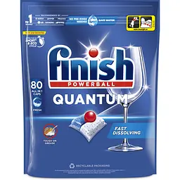 Капсули для посудомийних машин Finish Quantum All in 1 80 шт.