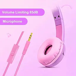 Дитячі навушники Light Up Cat Ear для iPad Fire Tablet Kindle 85 дБ - мініатюра 2