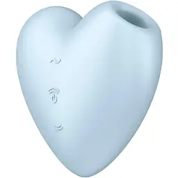 Вакуумний стимулятор-серце з вібрацією Satisfyer Cutie Heart Blue