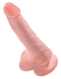 Фалоімітатор King Cock 6" Cock With Balls 17 см тілесний - мініатюра 5