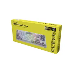 Клавіатура Hator Rockfall 3 Mecha TKL QMK/VIA Orange Wireless White (HTK851UA) - мініатюра 7