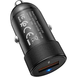 Автомобільний зарядний пристрій Hoco Z32A Flash Power USB-A Black (717788) [151282] - мініатюра 6
