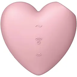 Вакуумний стимулятор-серце з вібрацією Satisfyer Cutie Heart Light Red - мініатюра 6