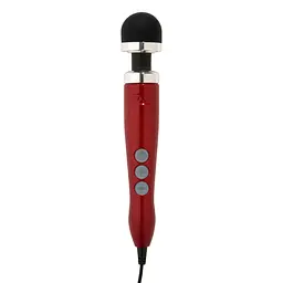 Вібромасажер DOXY Die Cast 3 Candy Red, дуже потужний, живлення 220В, металевий корпус - мініатюра 1
