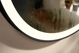Дзеркало Hansgrohe Xarita Lite S 900x900 з круговим LED світильником matt black 54967670 - мініатюра 3
