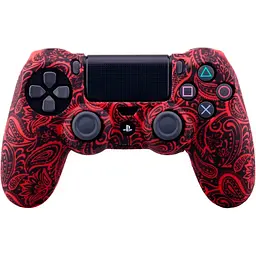 Чохол на геймпад Silicone Case для Sony DualShock 4 Red-Black [44721] - мініатюра 2