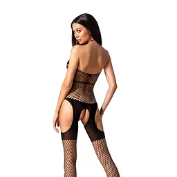 Бодістокінг з імітацією панчох Passion BS079 black - мініатюра 2