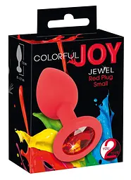 Силіконова анальна пробка із кристалом Orion Colorful Joy Jewel, розмір S - мініатюра 5