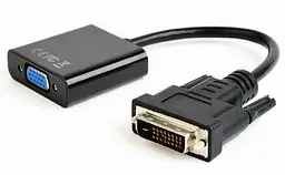 Перехідник Cablexpert DVI-D-VGA, 0.2 м, черний (блистер) (AB-DVID-VGAF-01)