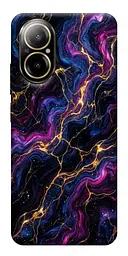 TPU чехол Demsky Purple space marble для Realme C67 4G