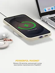Силиконовый чехол с MagSafe для Samsung Galaxy S25 Edge 5G, ICON2 MagCase, бежевый, противоударный, панель с мягкой подкладкой, защита всего корпуса, поддержка беспроводной зарядки, совместим с защитными стеклами и пленками, ArmorStandart (ARM88092) - мініатюра 8