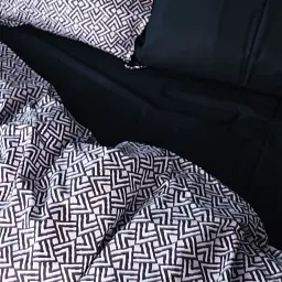 Підковдра MirSon Сатин 22-1386 Geometric Black 220х240 см (2200010473056) - мініатюра 3