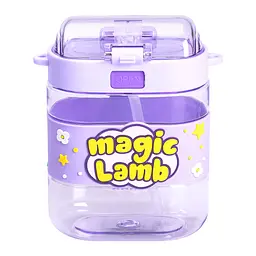 Дитяча пляшка для води Magic Lamb 560 мл з ремінцем, фіолетовий Yiwu HP-14-36V - мініатюра 4