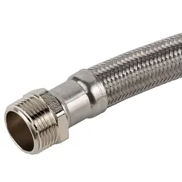 Шланг Ø26 50см F1"×M1" SS посилений Pmax 10бар AQUATICA (779572) - мініатюра 3