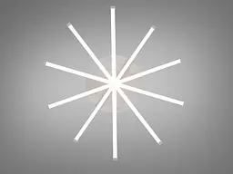 Сучасна біла LED люстра Diasha SX815/5WH 70W до 16 м2 геометрія - мініатюра 4