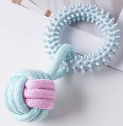 Іграшка-кільце з м'ячиком Derby TPR Dog Chew Toy with Cotton Ball