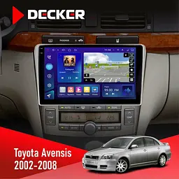 Штатна магнітола Toyota Avensis 2002-2008 Decker D9-009 4x64, DSP, 4G, 2k Decker (НФ-00008464)