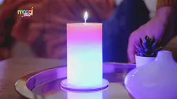 Воскова свічка зі справжнім полум'ям та RGB підсвіткою Candled Mood Madic - мініатюра 5
