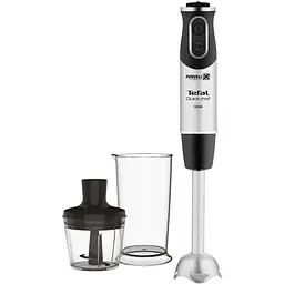 Блендер заглибний 2в1 Tefal Quickchef 1000 Вт чаша 800 мл чопер 500 мл сріблясто-чорний (HB659838) - мініатюра 2