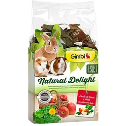 Ласощі Gimbi Natural Delight для гризунів, кульбаба та яблука, 100 г