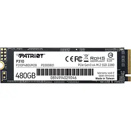 Накопичувач SSD Patriot m.2 NVMe 480GB P310 500 512 (P310P480GM28)