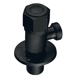 Кран для підключення сантехприладів Mixxus VAL-06-1/2x1/2 з нержавіючої сталі(чорний) black MI6058