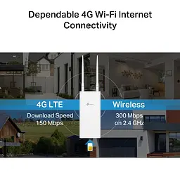 Зовнішній маршрутизатор TL-MR100 N300, 4G/LTE, 1xFE LAN/WAN TP-Link teh0017346 - мініатюра 8