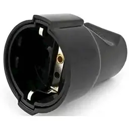 Гніздо DE-PA штепсельне із заземл. (Чорне) 11102 BLACK