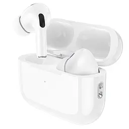 Бездротові навушники Hoco EW49 TWS Bluetooth 5.3 з мікрофоном, бездротовою зарядкою, вакуумні, білі - мініатюра 2