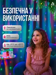 Розумна світлодіодна гірлянда RGB 3 м /30 LED, вулична та інтер’єрна, Bluetooth App Control +ДК +USB, мультиколір (9028124217) - мініатюра 4
