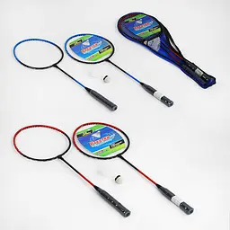 Бадмінтон TK Sport 2 ракетки + воланчик у чохлі в асортименті - мініатюра 2