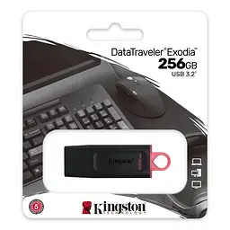 Флеш пам'ять USB Kingston DataTraveler Exodia 256 ГБ Black/Pink - мініатюра 3