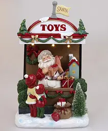 Новорічна композиція «Santa's Toy Store» з LED підсвічуванням Bona 22х14х33 см dec0008417 - мініатюра 2