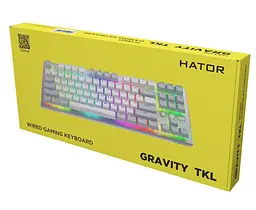 Клавіатура ігрова механічна Hator HTK-561UA White Gravity TKL Orange - мініатюра 7