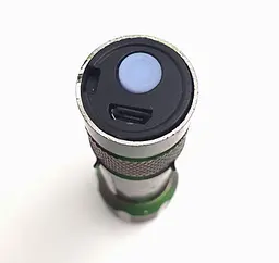 Ліхтар від USB 10см ручний акумуляторний зі скобою та бічним СОВ Zoom з/в USB ліхтарик у футлярі POLICE BL-500 - мініатюра 4