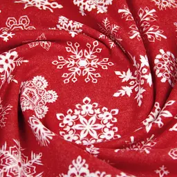 Пелюшки фланелеві Cosas Winter 100х120 см (FlannelDiapers_SnowflakesWhiteRed_100x120) - мініатюра 3