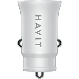 Автомобільний зарядний пристрій Havit HV-CC2022 20W USB+USB-C white (HV-CC2022) - мініатюра 3