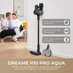 Бездротовий пилосос Dreame R10 PRO Aqua - мініатюра 3