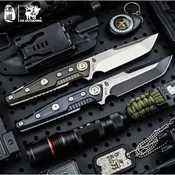 Нож туристический  HX Outdoors Heavy Armor Tactical Straight Knife Black (D-220A) - мініатюра 2