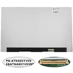 Матриця 16.0" ATNA60YV09-0 (3840*2400 40pin(eDP IPS DCI-P3 100%) OLED SLIM(без доп. панелі) глянець роз'єм праворуч внизу)