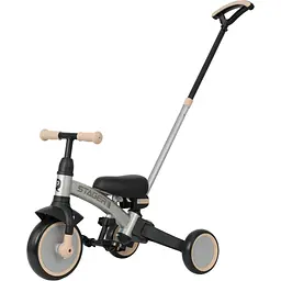 Дитячий велосипед QPlay Stager 3 в 1 з ручкою, біговел, Silver (T80STAGERSilver)