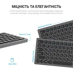 Клавіатура OfficePro SK1550B [128854] - мініатюра 6