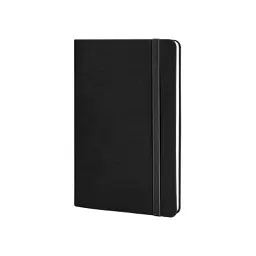 Книга записна Optima Vivella А5, м'яка обкладинка, гумка, білий блок, лінія, чорна (O27104-01)