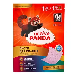 Листи для прання Active Panda Bright Color для кольорових речей 15 шт
