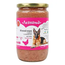 Вологий корм Леопольд м'ясний з куркою та субпродуктами для собак 670 г