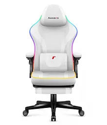 Комп'ютерне крісло Huzaro Force 4.6 White RGB тканина - мініатюра 4